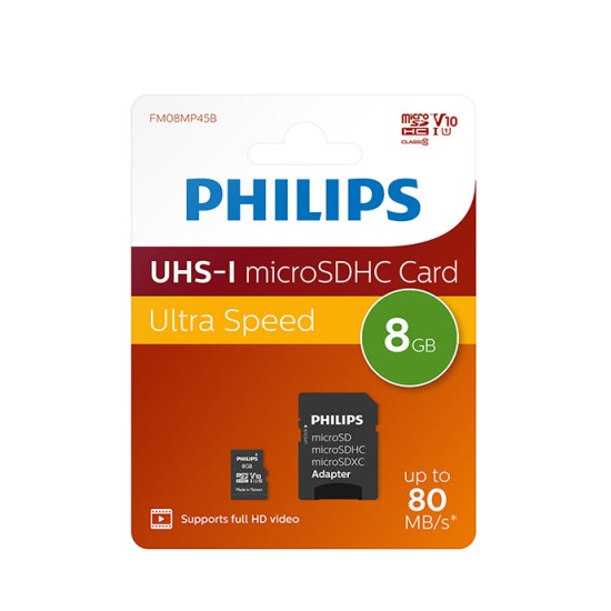 CARTÃO DE MEMÓRIA PARA PHILIPS 8GB CLASS 10